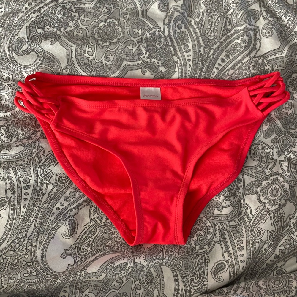 xhilaration coral colored bikini swim bottoms